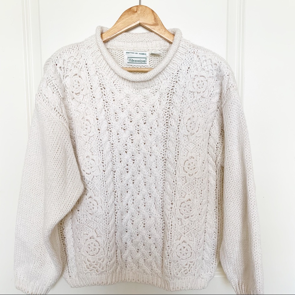 Vintage Hand knitted Sweater - Large